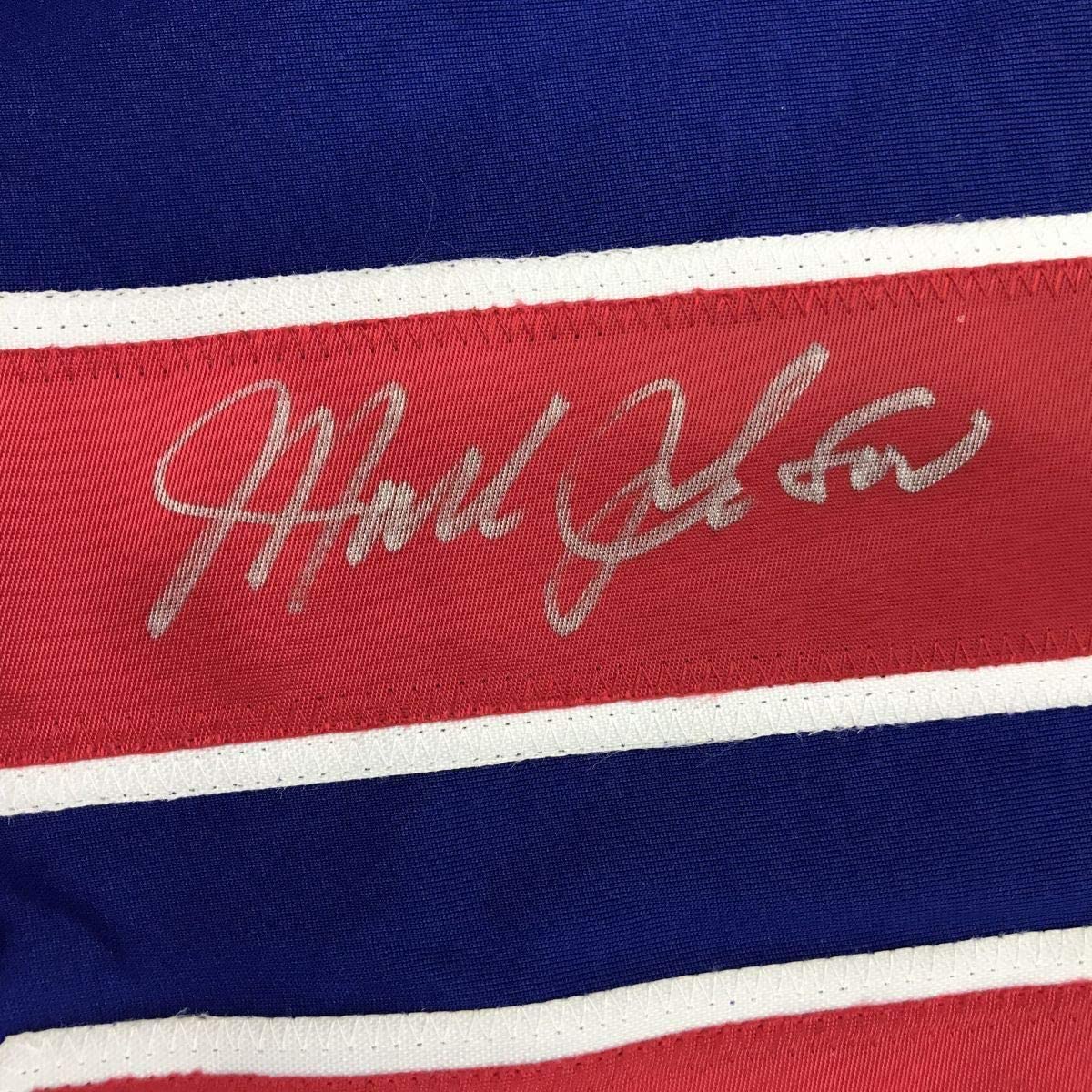 Framed Autographed/Signed Mark Johnson 33x42 Blue Team USA Miracle On Ice 1980 Olympics Hockey Jersey JSA COA