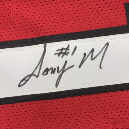 Framed Autographed/Signed Sony Michel 33x42 Georgia Red College Football Jersey JSA COA