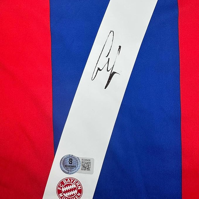 Framed Autographed/Signed Franck Ribery 35x39 FC Bayern Munich Red Soccer Futbol Jersey Beckett BAS COA