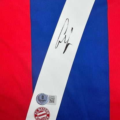 Framed Autographed/Signed Franck Ribery 35x39 FC Bayern Munich Red Soccer Futbol Jersey Beckett BAS COA