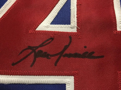 Framed Autographed/Signed Lou Piniella 33x42 Chicago Blue Baseball Jersey JSA COA