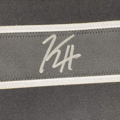 Framed Autographed/Signed Kevin Hayes 33x42 Philadelphia Black Hockey Jersey JSA COA