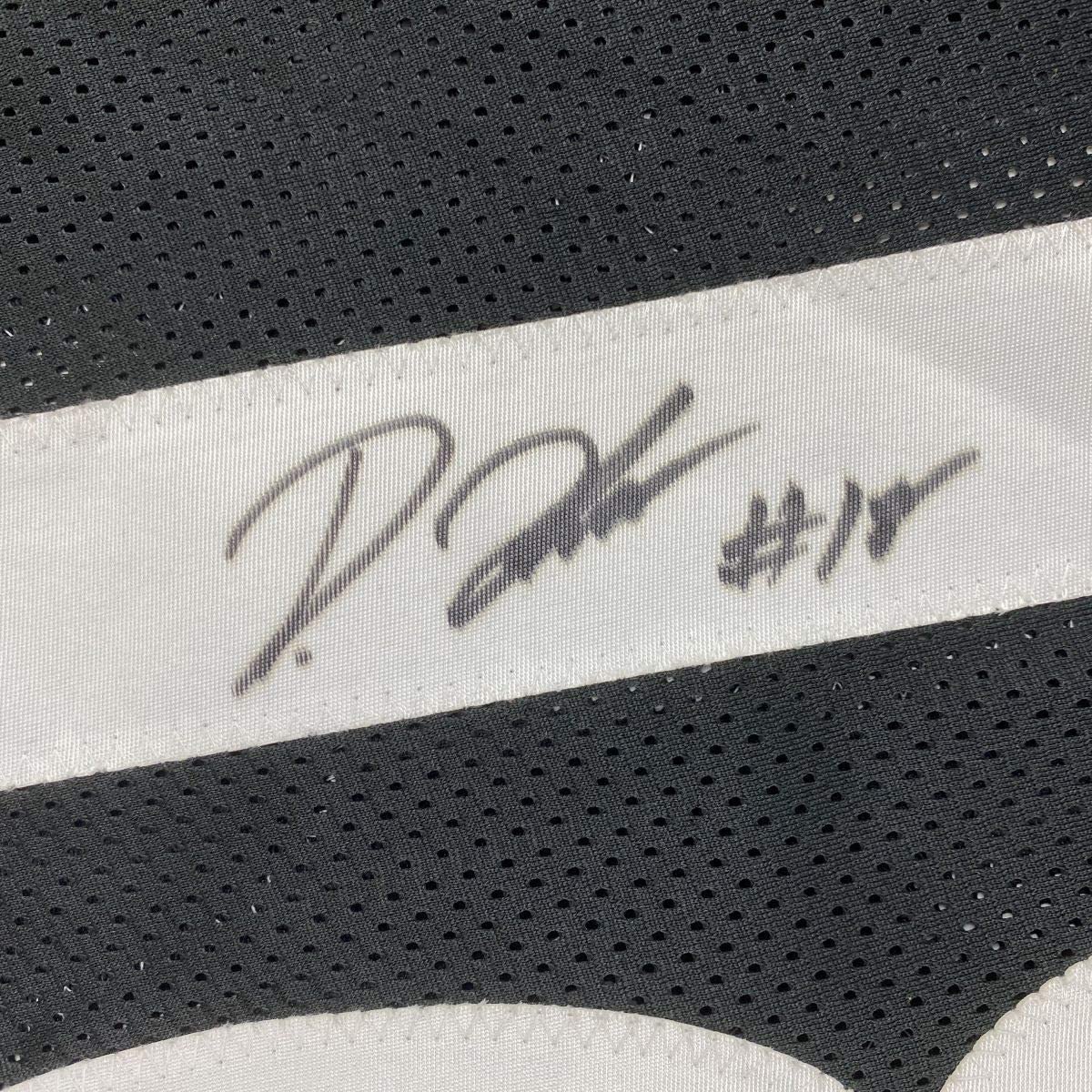 Framed Autographed/Signed Diontae Johnson 33x42 Pittsburgh Black Football Jersey JSA COA