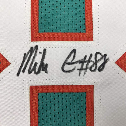 Framed Autographed/Signed Mike Gesicki 33x42 Miami Teal Football Jersey JSA COA