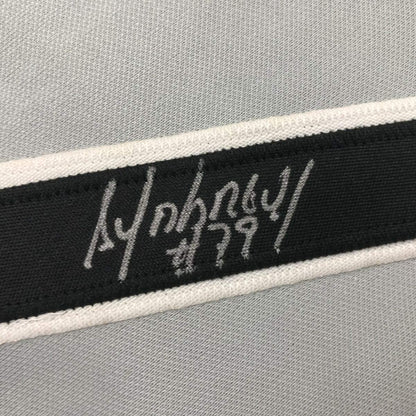 Framed Autographed/Signed Jose Abreu 33x42 Chicago Sox Grey Baseball Jersey PSA/DNA COA
