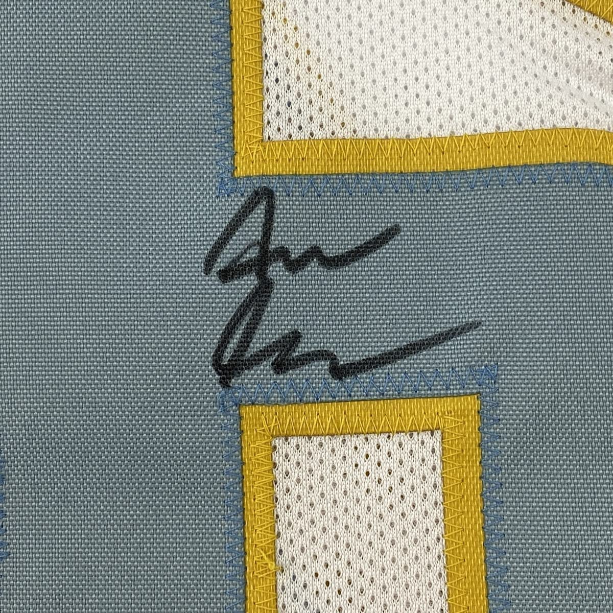 Framed Autographed/Signed Asante Samuel Jr. 33x42 Los Angeles LA White Football Jersey JSA COA
