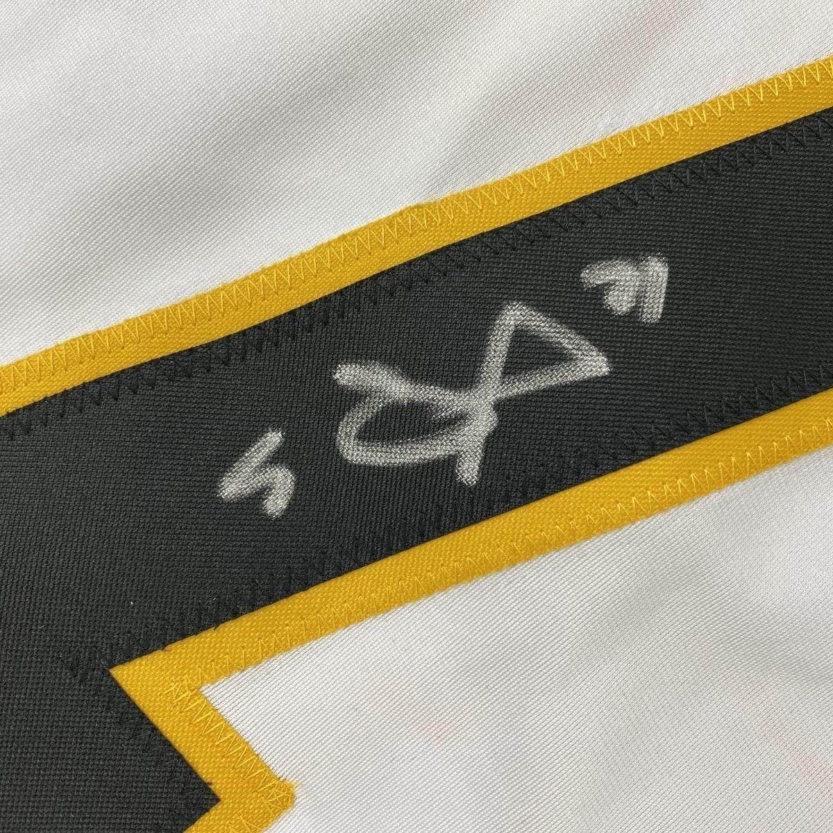Framed Autographed/Signed Evgeni Malkin 33x42 Pittsburgh White Hockey Jersey Beckett BAS COA