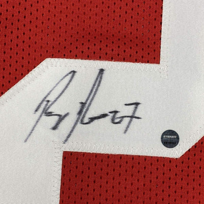 Framed Autographed/Signed Ray Rice 33x42 Rutgers Red College Football Jersey Steiner Sports COA