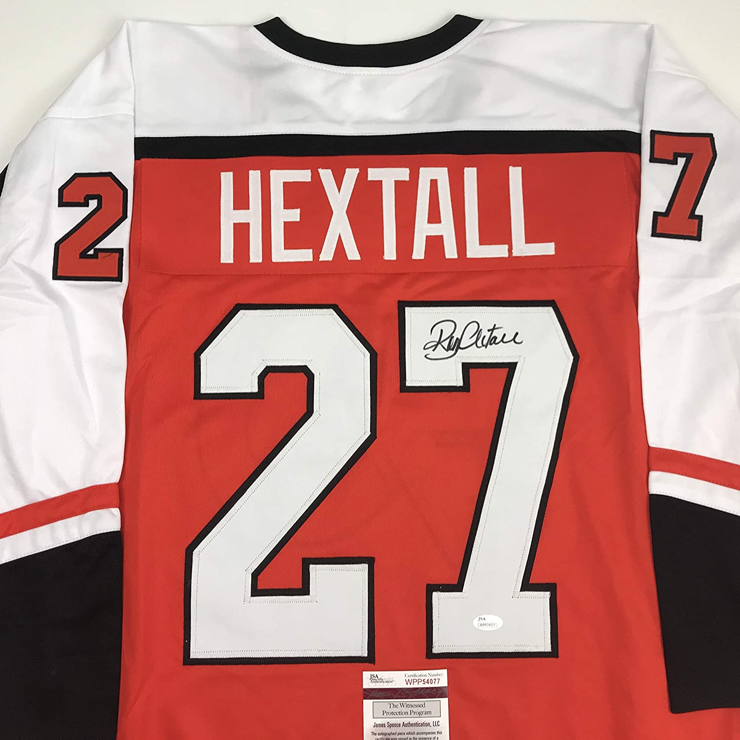Autographed/Signed Ron Hextall Philadelphia Orange Hockey Jersey