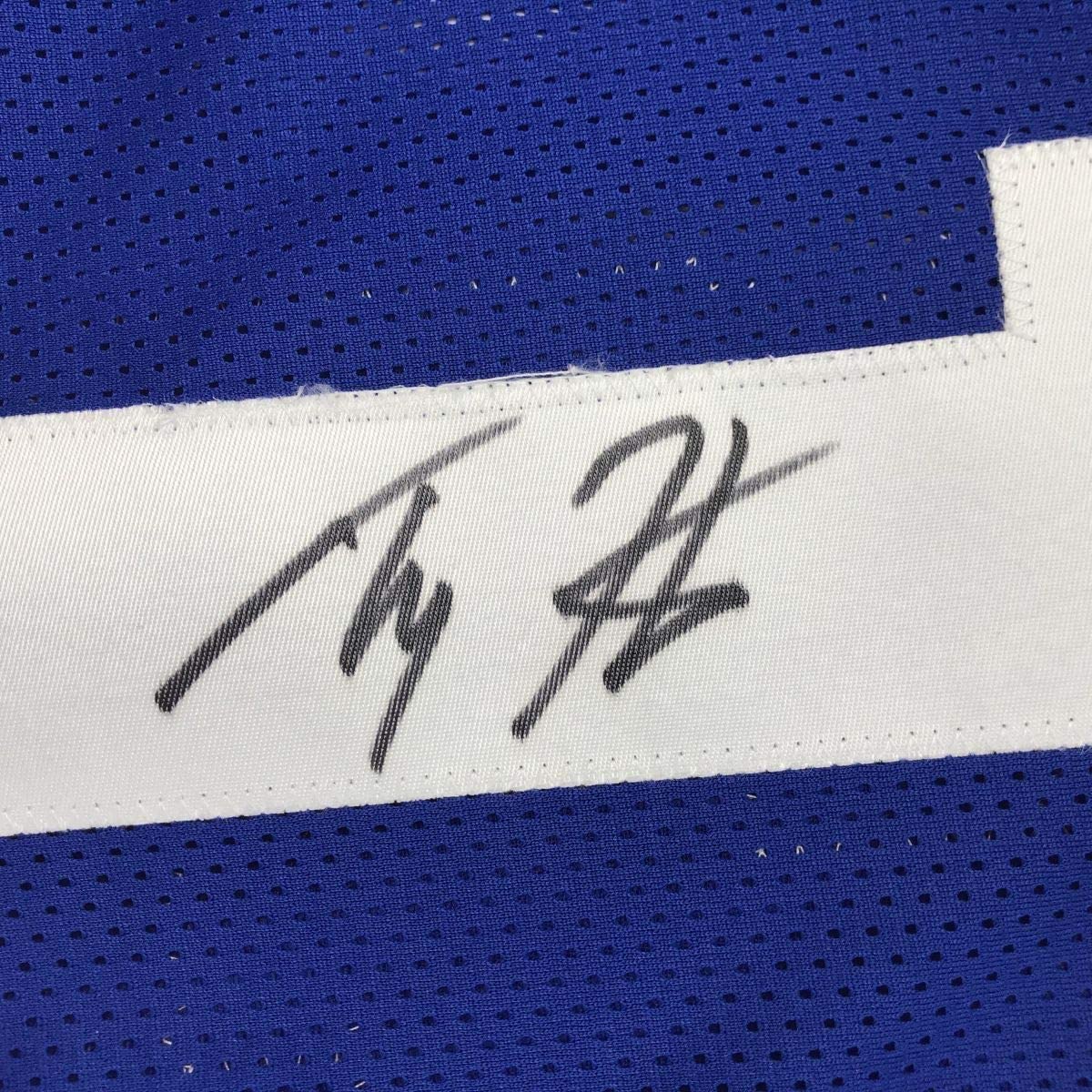 Framed Autographed/Signed TY T.Y. Hilton 33x42 Indianapolis Blue Football Jersey PSA/DNA COA