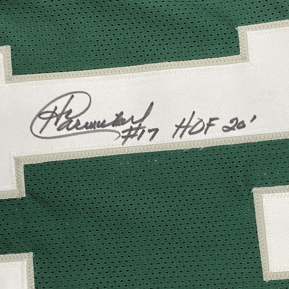 Framed Autographed/Signed Harold Carmichael 33x42 HOF 20 Philadelphia Green Football Jersey JSA COA
