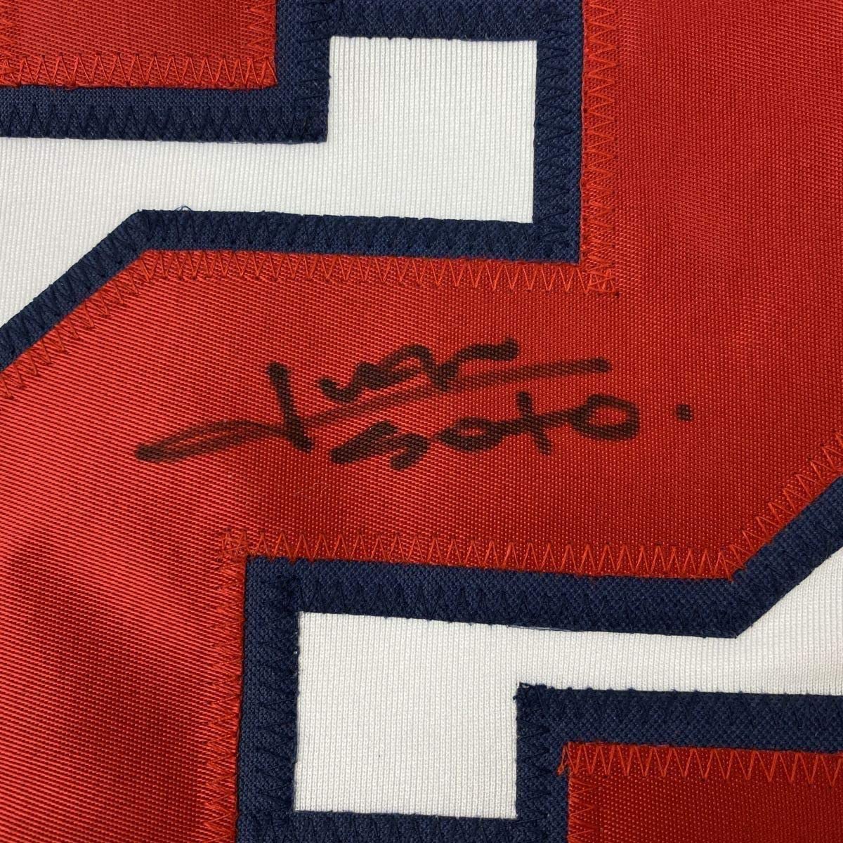 Framed Autographed/Signed Juan Soto 33x42 Washington White Baseball Jersey Beckett BAS COA