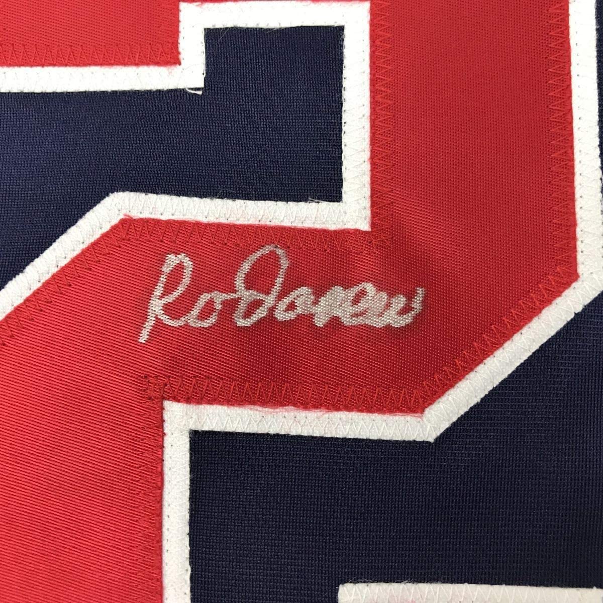 Framed Autographed/Signed Rod Carew 33x42 Minnesota Dark Blue Baseball Jersey JSA COA