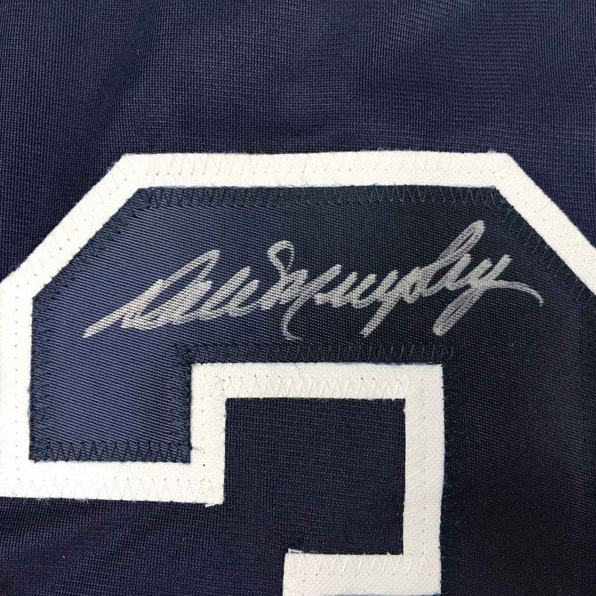 Framed Autographed/Signed Dale Murphy 33x42 Atlanta Dark Blue Baseball Jersey PSA/DNA COA