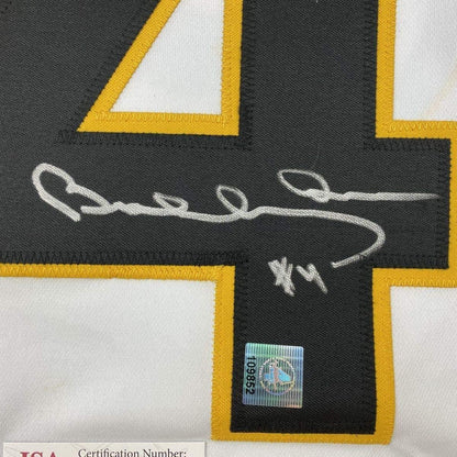 Framed Autographed/Signed Bobby Orr 33x42 Boston White Hockey Jersey JSA & GNR COA