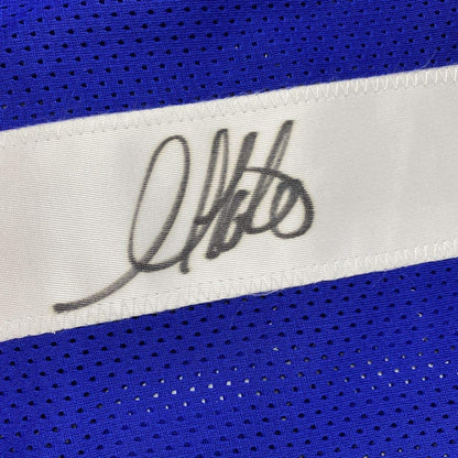 Framed Autographed/Signed Golden Tate III 33x42 New York Blue Football Jersey PSA/DNA COA
