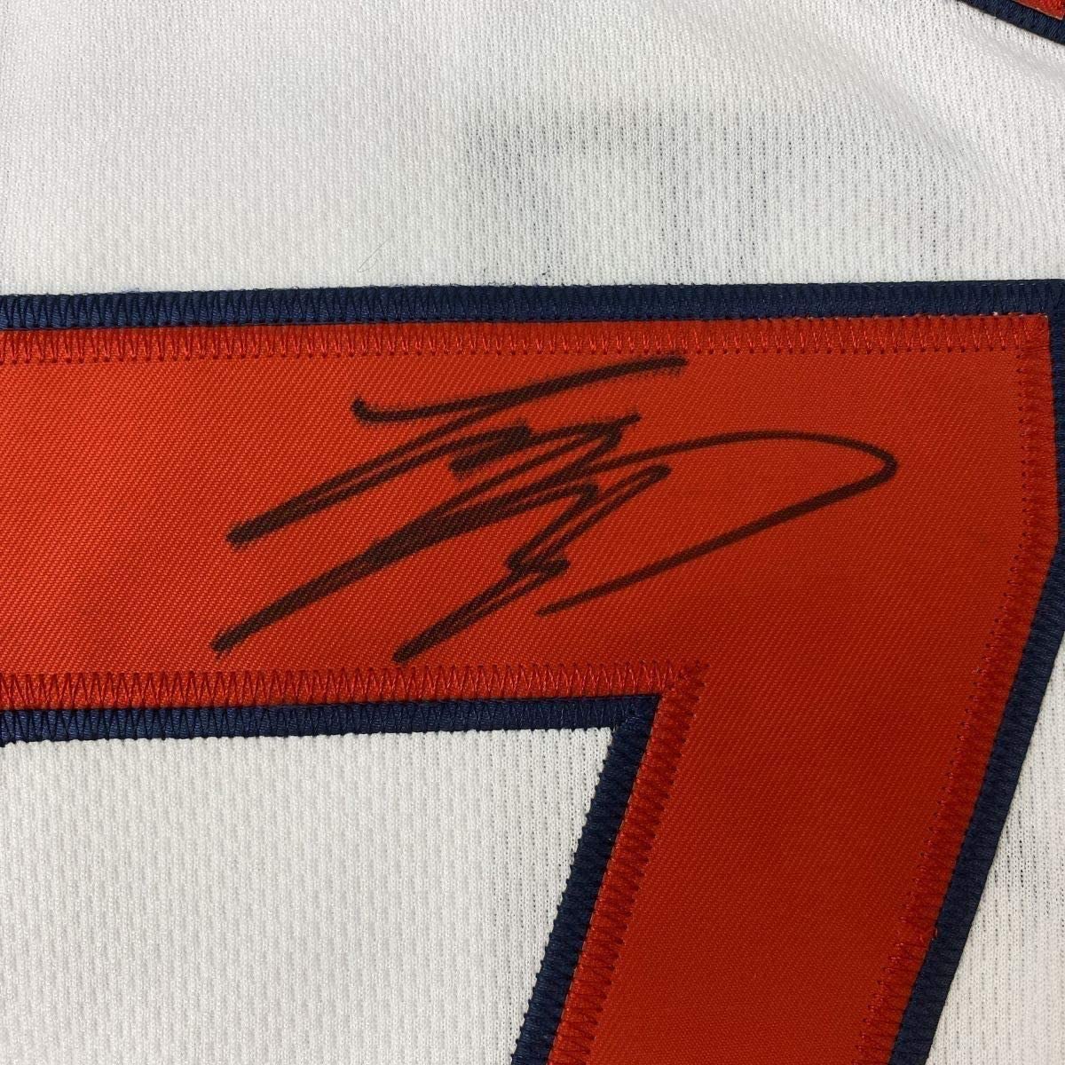Framed Autographed/Signed Shohei Ohtani 33x42 Los Angeles LA Anaheim White Baseball Jersey PSA/DNA COA