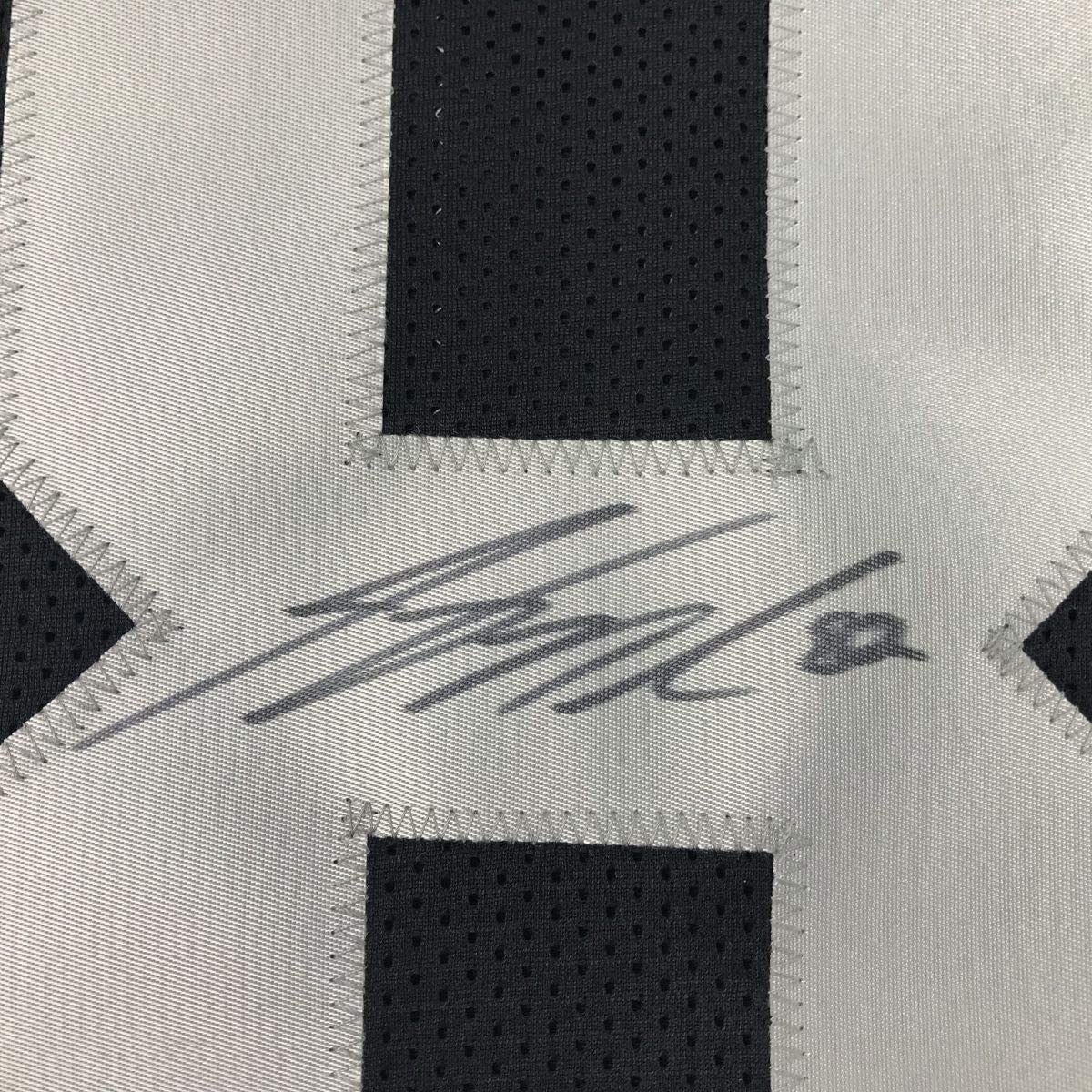 Framed Autographed/Signed Jordy Nelson 33x42 Oakland Black Football Jersey JSA COA