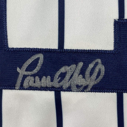Framed Autographed/Signed Paul O'Neill 33x42 New York Pinstripe Baseball Jersey JSA COA