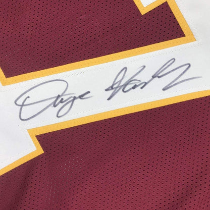 Framed Autographed/Signed Dwayne Haskins Jr. 33x42 Washington Burgundy Football Jersey Beckett BAS COA
