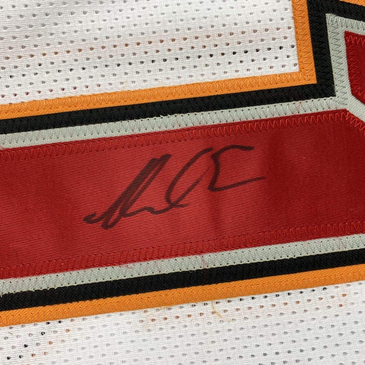 Framed Autographed/Signed Mike Evans 33x42 Tampa Bay White Football Jersey PSA/DNA COA