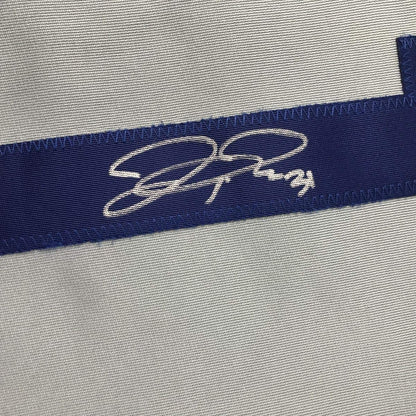Framed Autographed/Signed Joc Pederson 33x42 Los Angeles LA Grey Baseball Jersey JSA COA