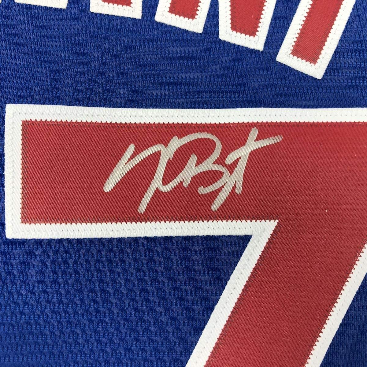Framed Autographed/Signed Kris Bryant 33x42 Chicago Blue Baseball Jersey Beckett BAS COA