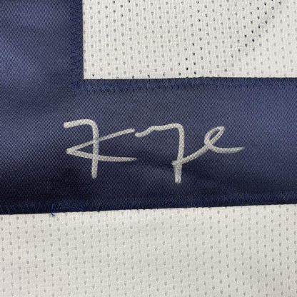 Framed Autographed/Signed Khalil Mack 33x42 Chicago Retro White Football Jersey Beckett BAS COA
