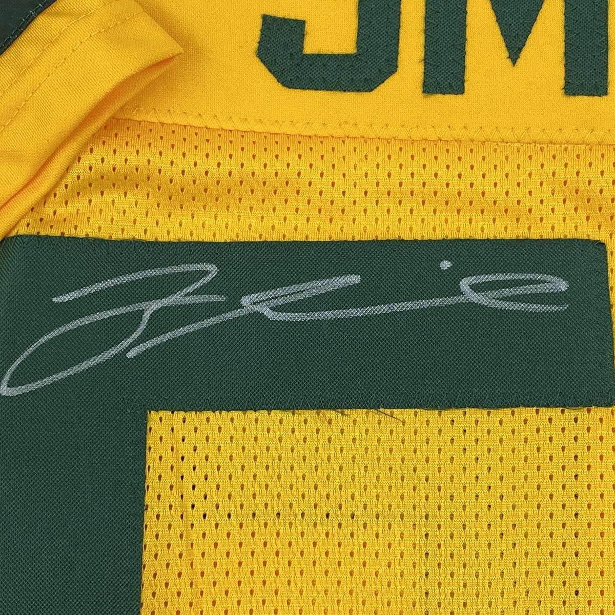 Framed Autographed/Signed Za'Darius Smith 33x42 Green Bay Yellow Football Jersey JSA COA