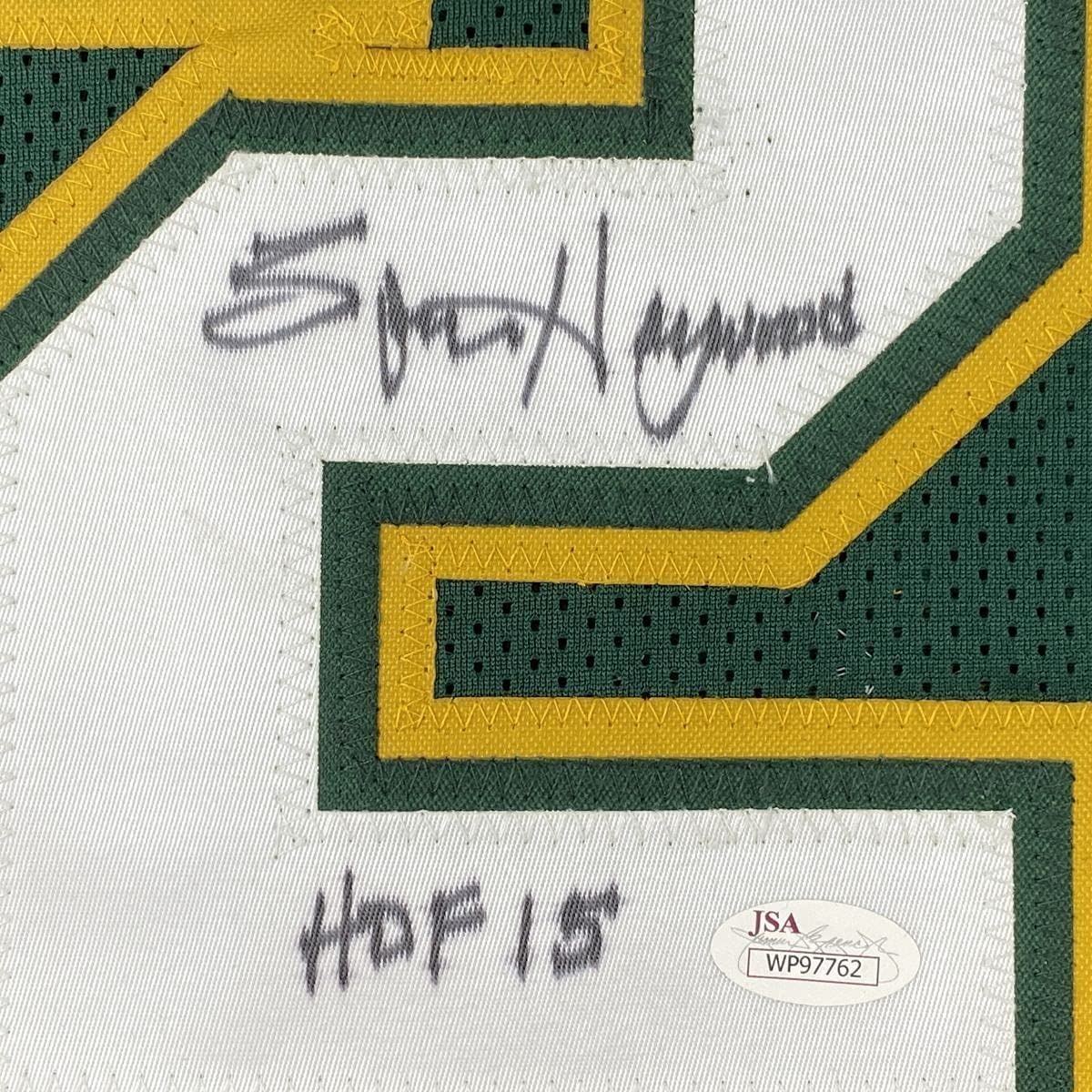 Framed Autographed/Signed Spencer Haywood HOF 15 33x42 Seattle Green Basketball Jersey JSA COA