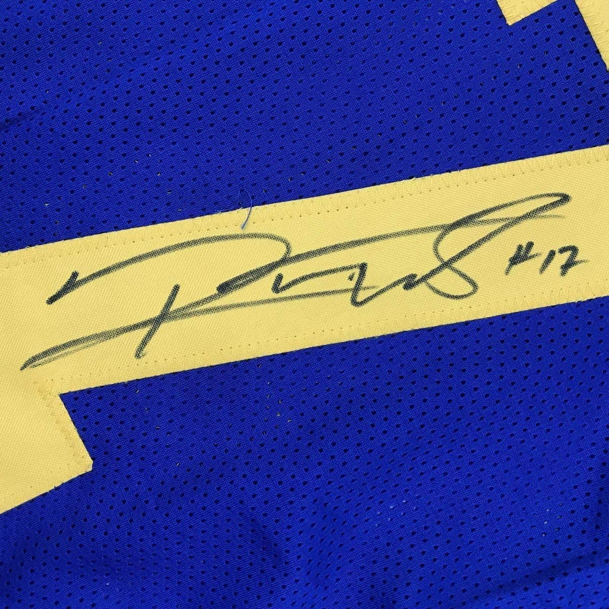 Framed Autographed/Signed Robert Woods 33x42 Los Angeles LA Retro Blue Football Jersey JSA COA