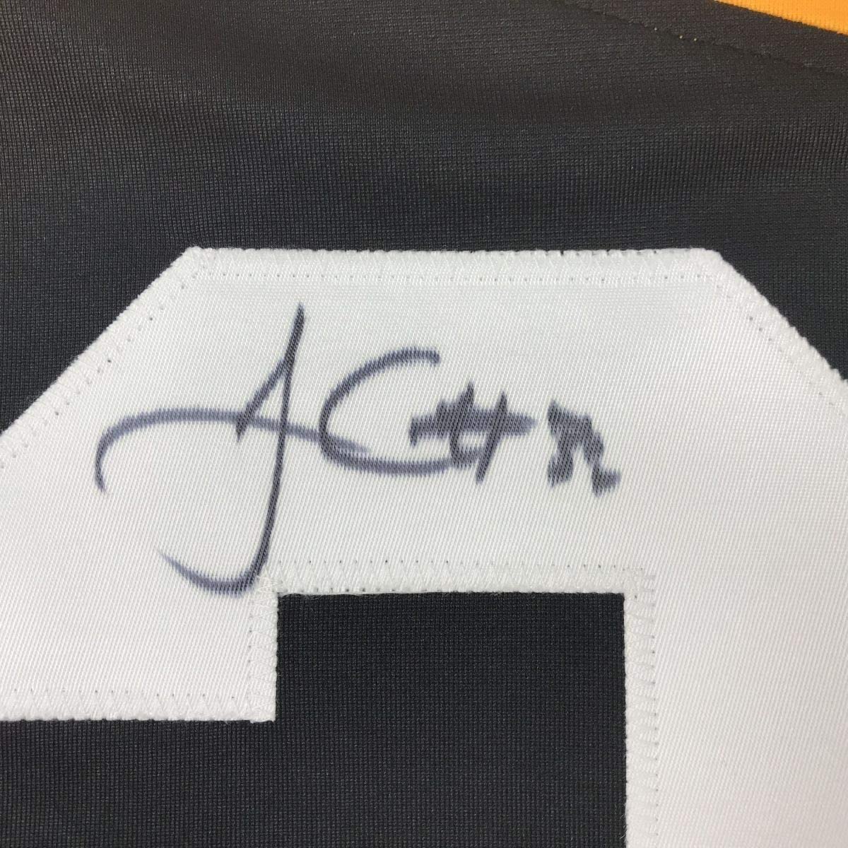 Framed Autographed/Signed James Conner 33x42 Pittsburgh Retro Black Football Jersey JSA COA