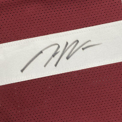 Framed Autographed/Signed Jaylen Waddle 33x42 Alabama Red College Football Jersey Beckett BAS COA