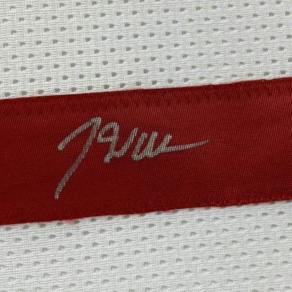 Framed Autographed/Signed John Wall 33x42 Houston White Basketball Jersey JSA COA