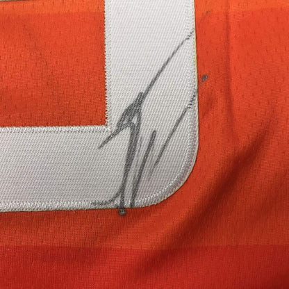 Framed Autographed/Signed Donovan Mitchell 33x42 Utah Orange Basketball Jersey PSA/DNA COA