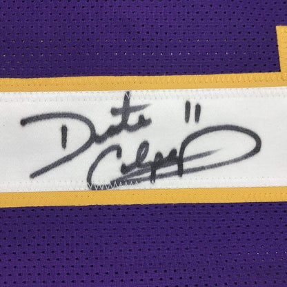 Framed Autographed/Signed Daunte Culpepper 33x42 Minnesota Purple Football Jersey Schwartz Sports COA Holo Only