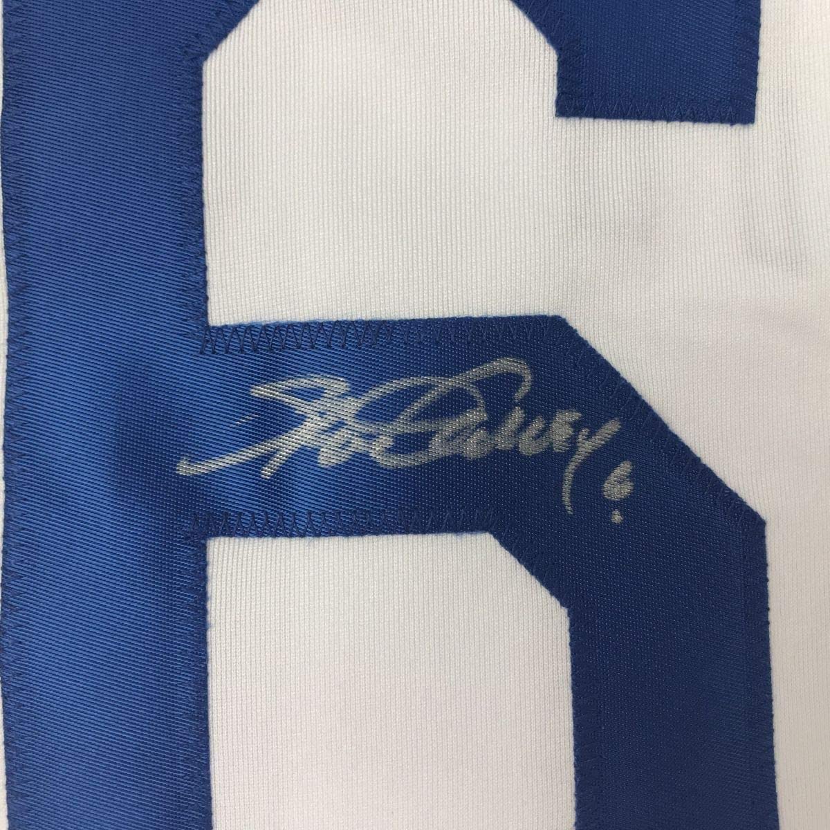 Framed Autographed/Signed Steve Garvey 33x42 Los Angeles LA White Baseball Jersey PSA/DNA COA
