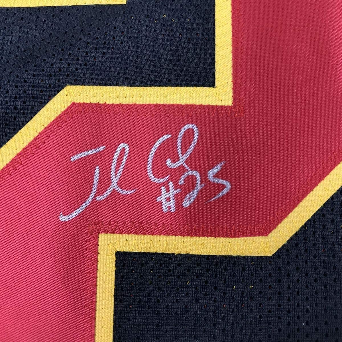 Framed Autographed/Signed Jamaal Charles 33x42 Kansas City Black Football Jersey JSA COA