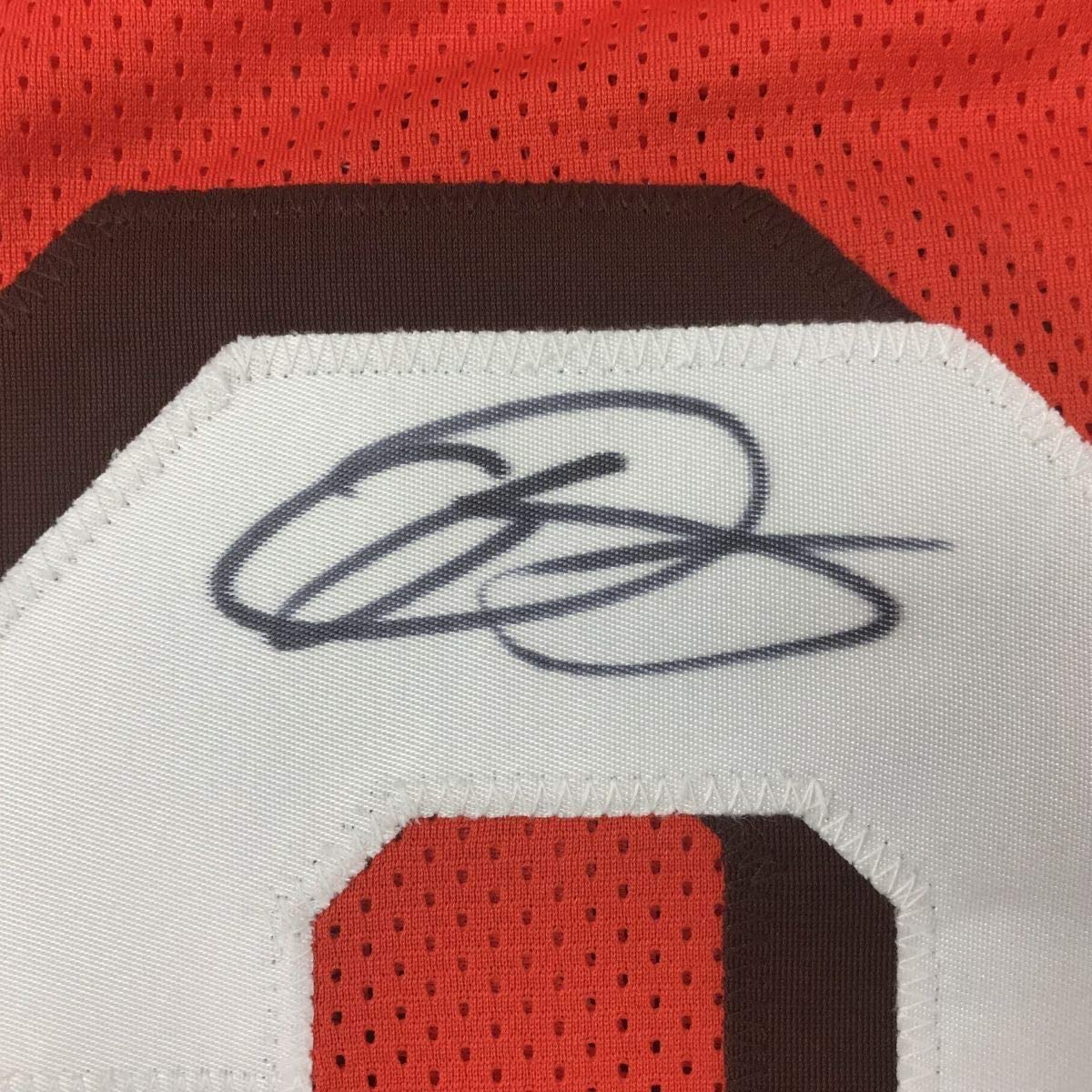 Framed Autographed/Signed Odell Beckham Jr. 33x42 Cleveland Orange Football Jersey JSA COA