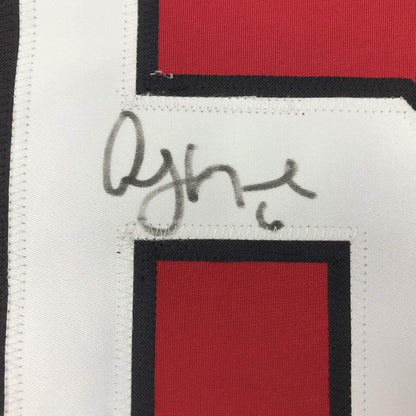 Framed Autographed/Signed Andy Greene 33x42 New Jersey Red Hockey Jersey PSA/DNA COA