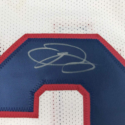 Framed Autographed/Signed Odell Beckham Jr. 33x42 New York Giants Color Rush Football Jersey JSA COA