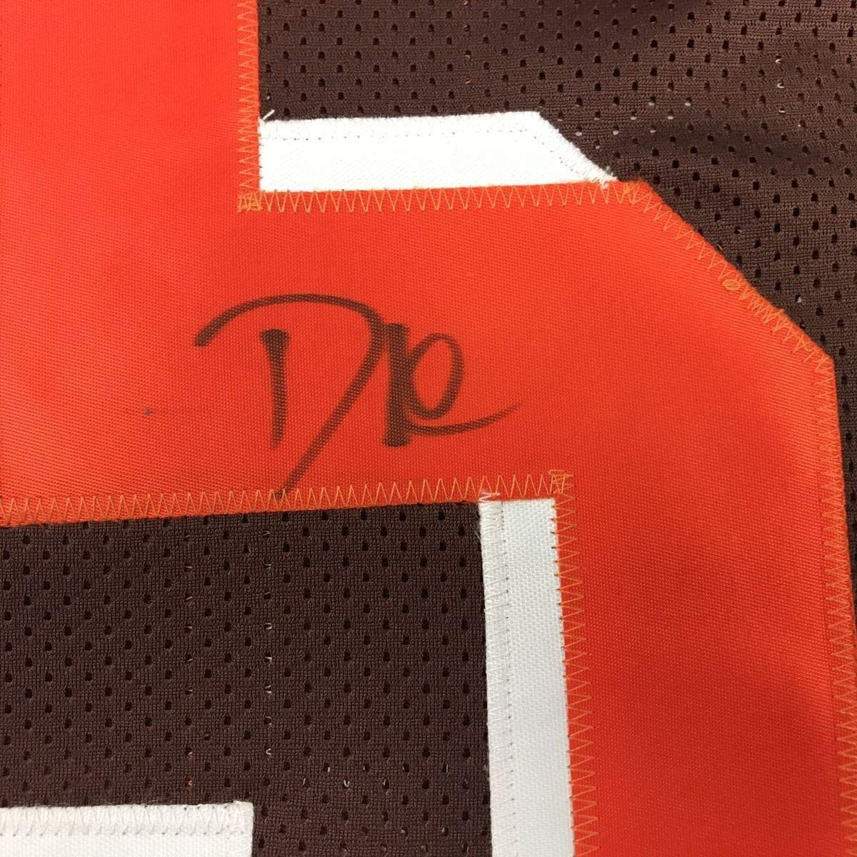 Framed Autographed/Signed David Njoku 33x42 Cleveland Split Football Jersey PSA/DNA COA
