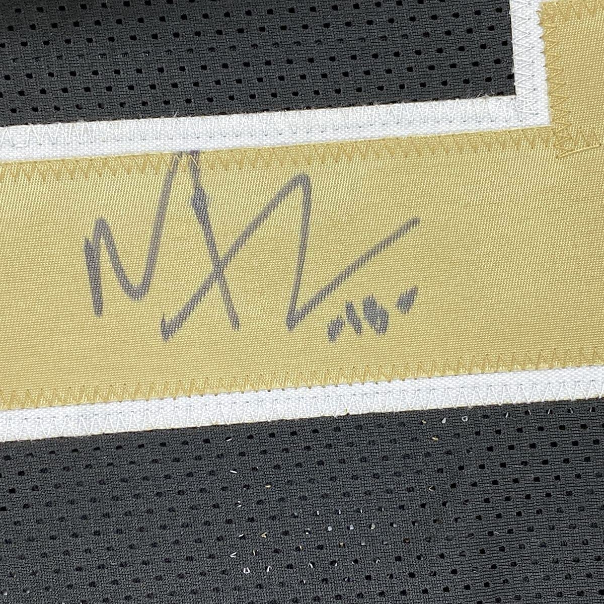 Framed Autographed/Signed Michael Thomas 33x42 New Orleans Black Football Jersey JSA COA