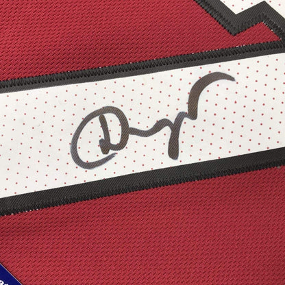 Framed Autographed/Signed Goran Dragic 33x42 Miami Red Basketball Jersey PSA/DNA COA