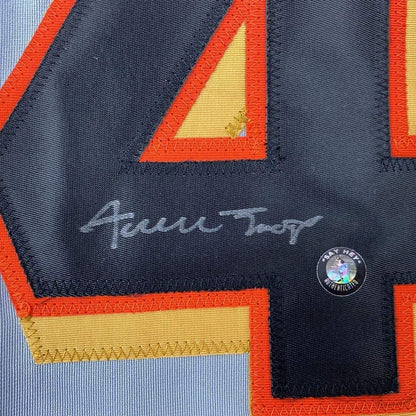 Framed Autographed/Signed Willie Mays 33x42 San Francisco Grey Baseball Jersey Say Hey Hologram COA