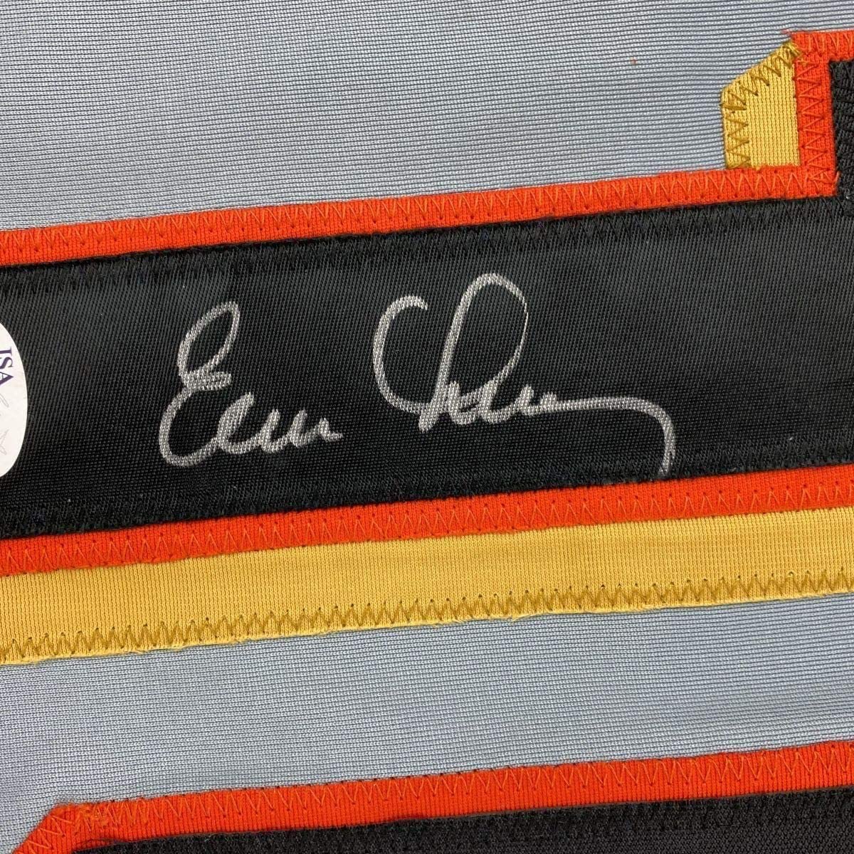 Framed Autographed/Signed Evan Longoria 33x42 San Francisco Grey Baseball Jersey JSA COA