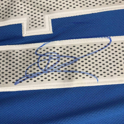 Framed Autographed/Signed Dirk Nowitzki 33x42 Dallas Blue Basketball Jersey PSA/DNA COA