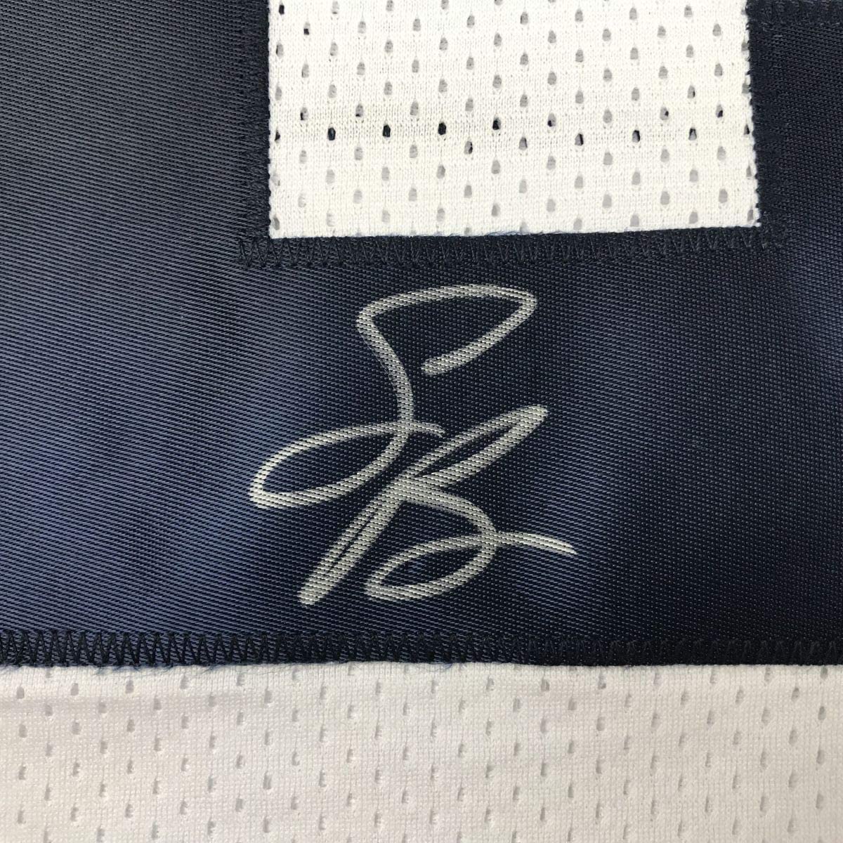 Framed Autographed/Signed Saquon Barkley 33x42 Penn State White College Football Jersey Beckett BAS COA