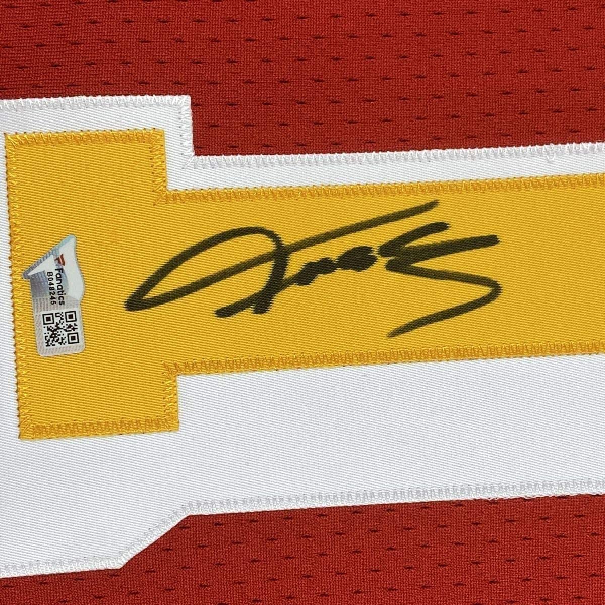 Framed Autographed/Signed Tracy McGrady 33x42 Houston Rockets Red Authentic Swingman Mitchell & Ness Basketball Jersey Fanatics COA
