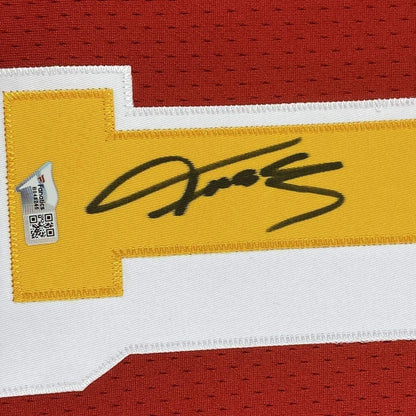 Framed Autographed/Signed Tracy McGrady 33x42 Houston Rockets Red Authentic Swingman Mitchell & Ness Basketball Jersey Fanatics COA